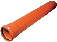 Markavloppsrör Ø110 mm x 6 m Pipelife